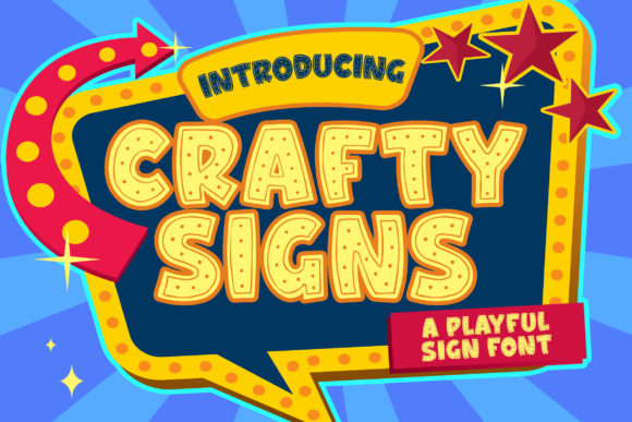 Crafty Signs: A Playful Display Font That Elevates Your Brand