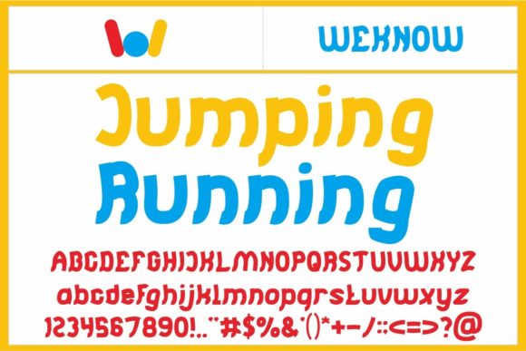 Jumping and Running: A Bold Display Font That Lands With Impact